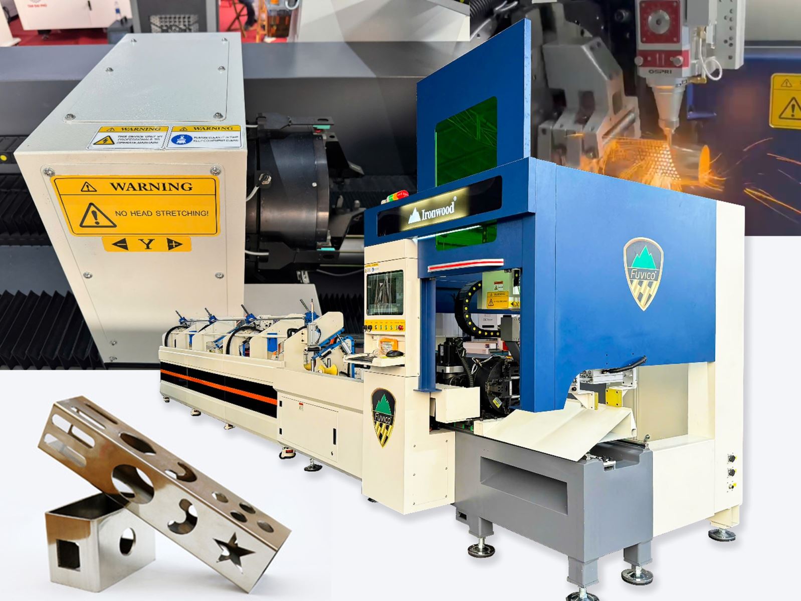 Hệ thống máy cắt laser fiber cnc