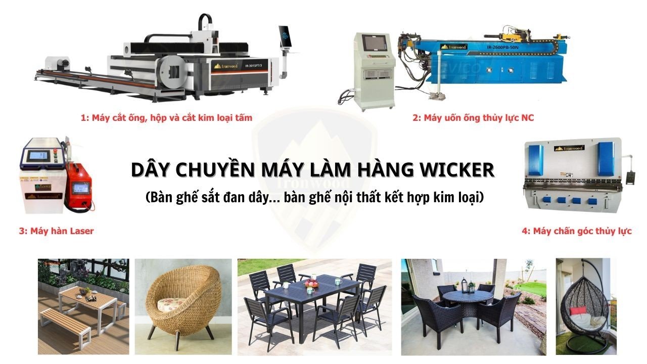 Dây Chuyền Máy Làm Hàng Wicker