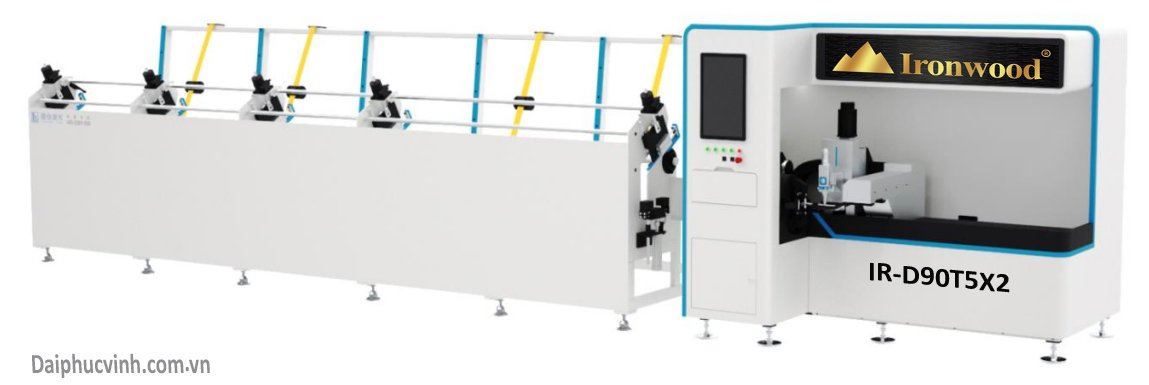 MÁY CẮT  LASER CNC 3D 5 TRỤC CẮT ỐNG HỘP D90 TỰ ĐỘNG NẠP PHÔI (2KW)